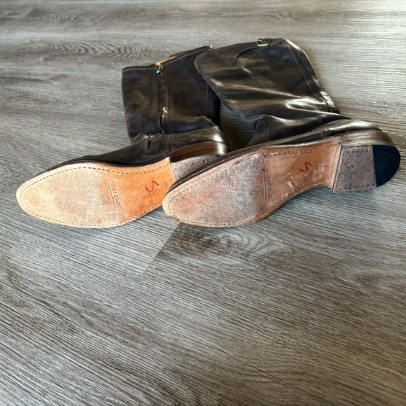 Frye Tall Leather Riding Zip Up Boots Equestrian Womens - Picture 4 of 10